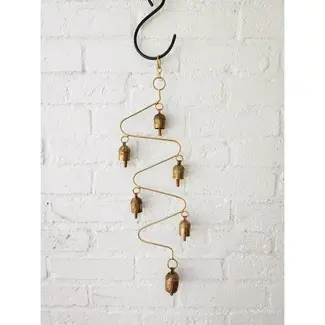 India Zig Zag Chime w/ 6 Bells