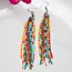 Colourful Beaded Tassel Earrings