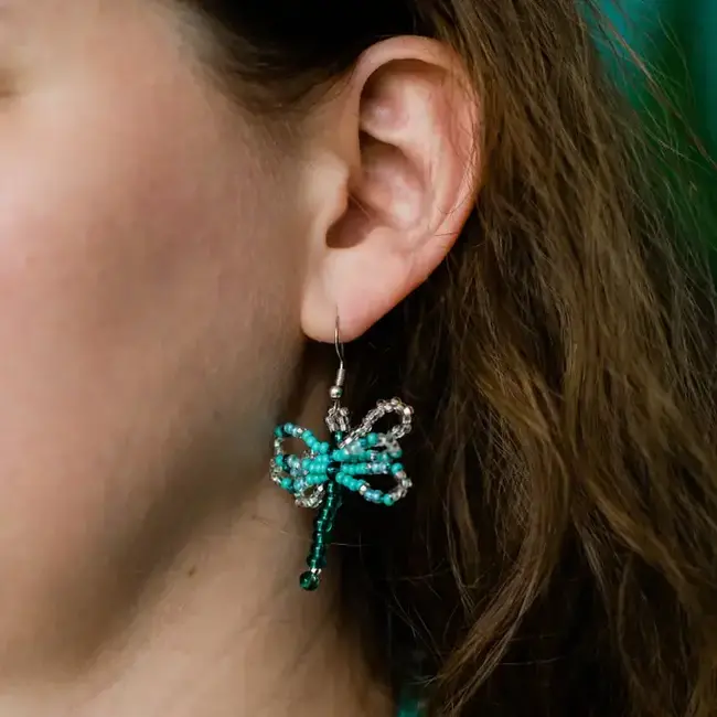 Dragonfly Beaded Earrings