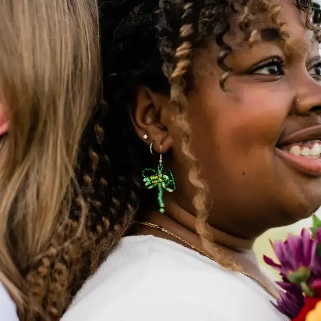 Dragonfly Beaded Earrings