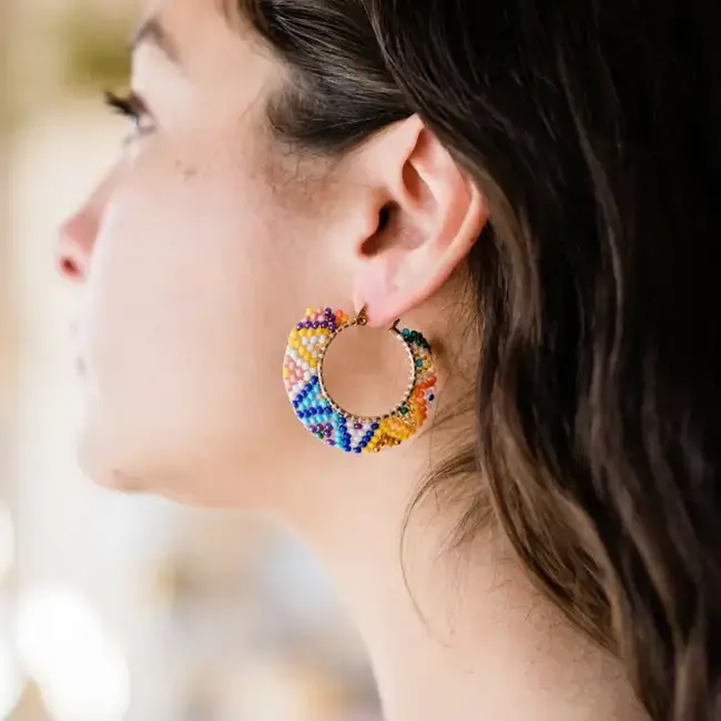 Fiesta Round Earrings - Multi