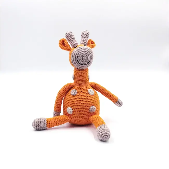 Giraffe Rattle - Soft Orange
