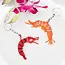 Guatemala Shrimp Beaded Keychain