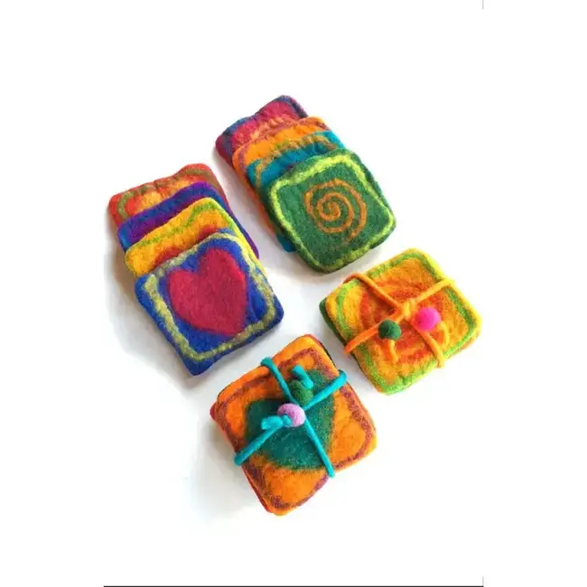 Felt Coasters - Assorted 4pk