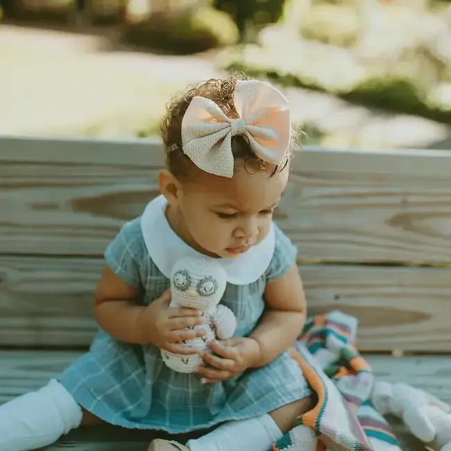 Crochet Rattle - Sleepy Owl