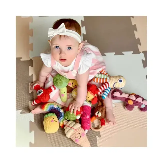 CLEARANCE Crochet Rattle - Red Plane