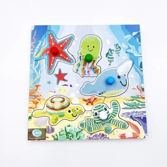 Wooden Peg Jigsaw Puzzle - Under the Sea