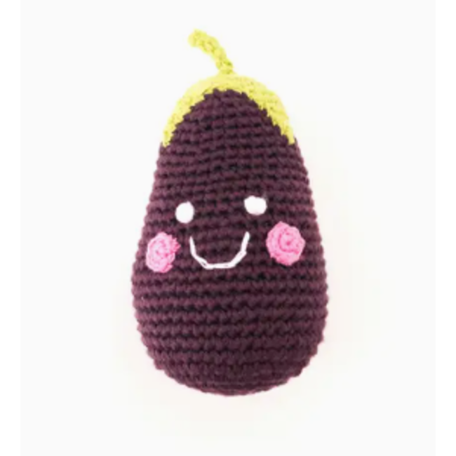 Crochet Rattle - Aubergine