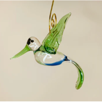 Egypt Blown Glass Hummingbird Ornament