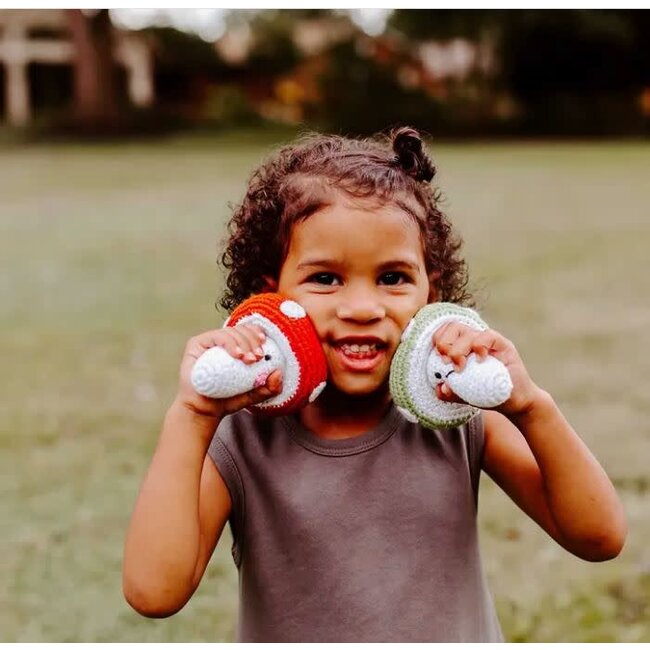 Crochet Rattle - Mushroom