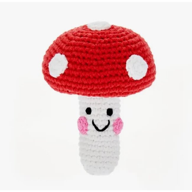 Crochet Rattle - Mushroom