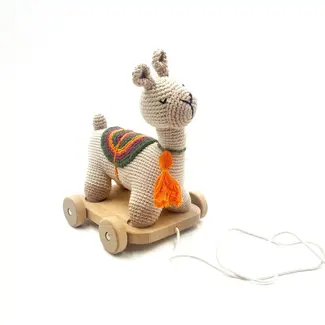 Bangladesh Crochet Pull-Along Baby Toy - Llama Bangladesh Crochet Pull-Along Baby Toy - Llama