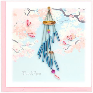 Vietnam Quilling Card - Thank You Spiral Wind Chime