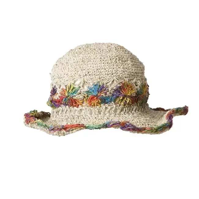 Hemp & Cotton Rainbow Wire Rim Hat