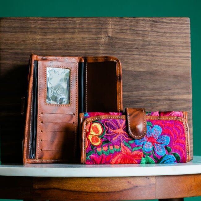Floral Leather Wallet