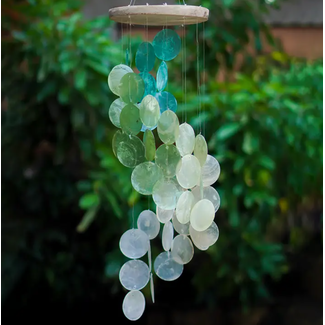 Indonesia Capiz Chime - Spring Meadow