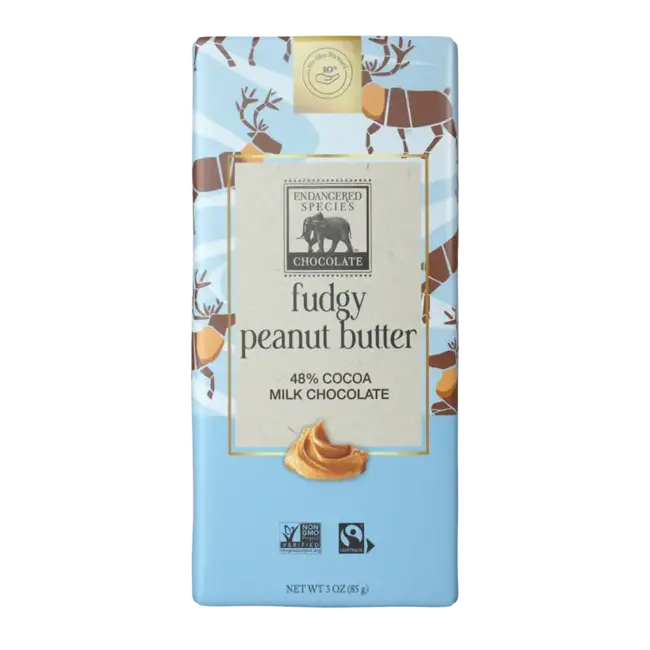 Endangered Species - 48% Fudgy Peanut Butter Chocolate 85g