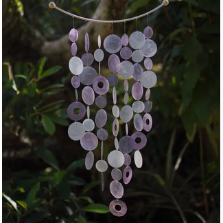 Indonesia Capiz Chime - Lavender