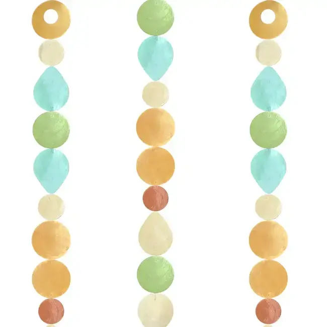 Capiz Chime - Tropical Flowers