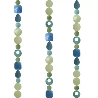 Indonesia Capiz Chime - Green & Blue