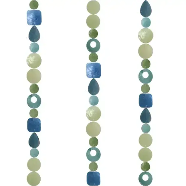 Capiz Chime - Green & Blue