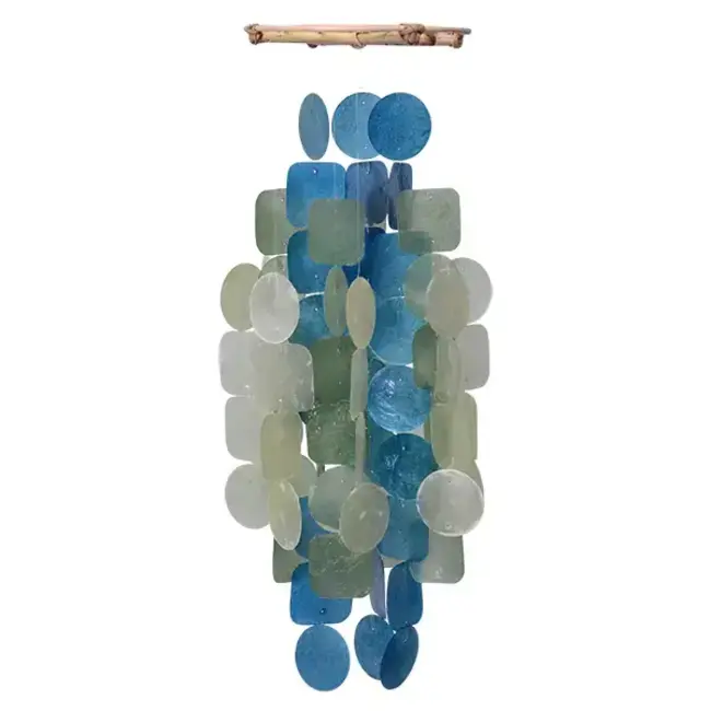 Capiz Chime - Green & Blue