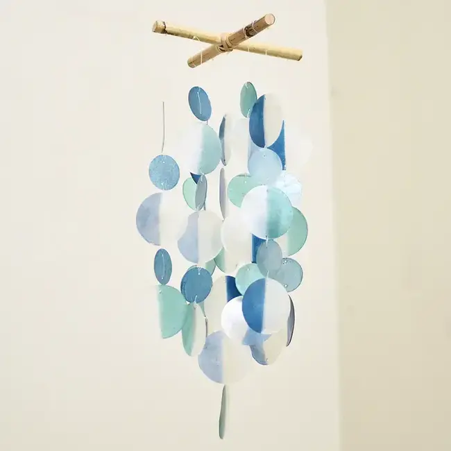 Capiz Chime - Cool Two-Tone