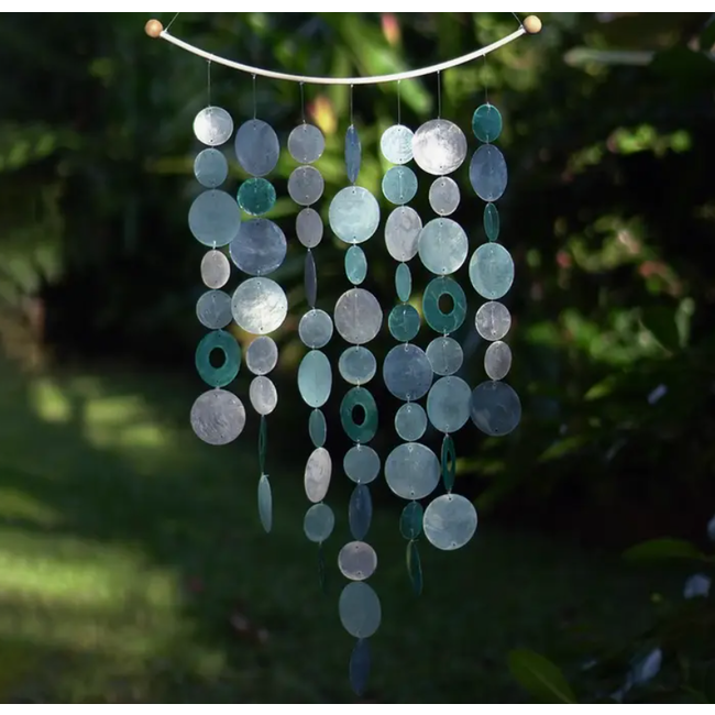 Capiz Chime - Blue