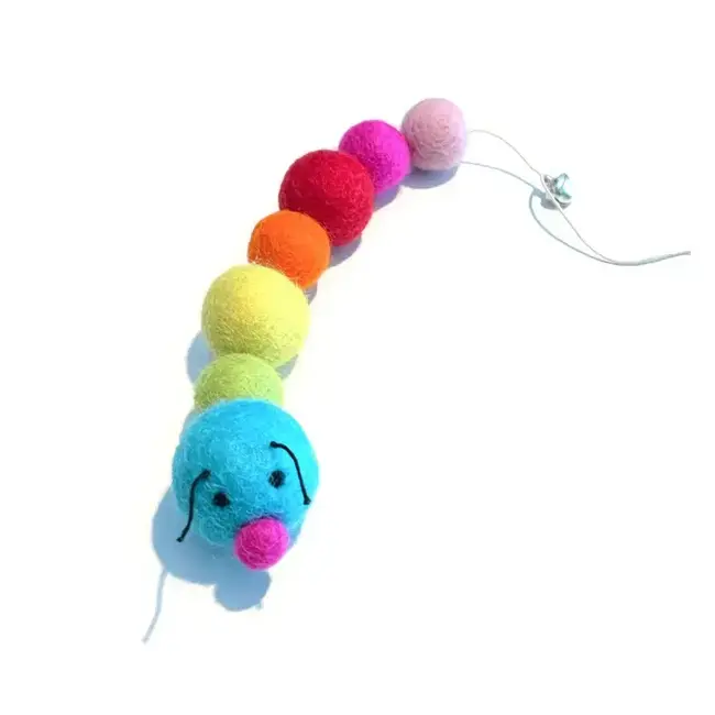 Kat the Caterpillar Wool Pet Toy