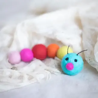 Nepal Kat the Caterpillar Wool Pet Toy