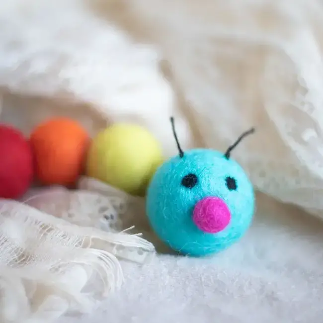Kat the Caterpillar Wool Pet Toy