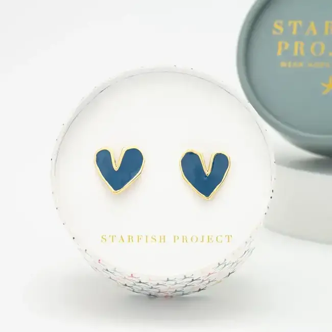 Earrings  - Blue Heart of Freedom