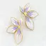 China Flourish Lavender Leaf Earrings