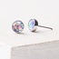 Earrings - Lora Lavender & Silver Stud