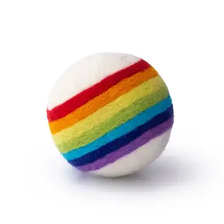 Nepal Wool Dryer Ball - Rainbow Stripe