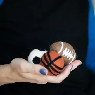 Nepal Felt Wool Eco Pet Toys / Fresheners - Sports