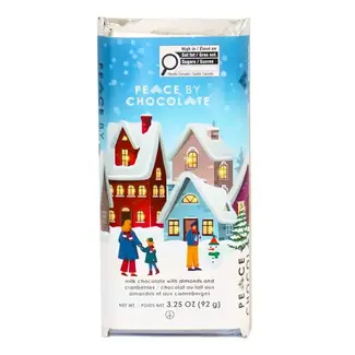 Canada Peace By Chocolate Holiday Bar - Almonds & Cranberries 92g