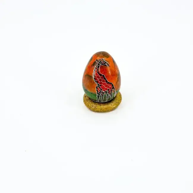 Small Soapstone Egg - Animal