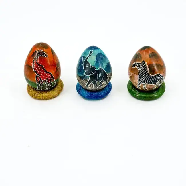 Soapstone Animal Egg Figurine