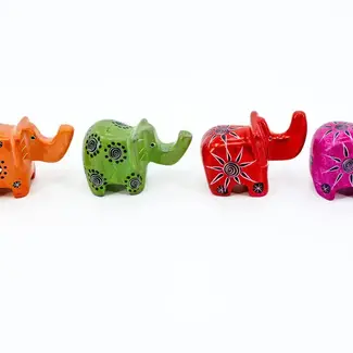 Kenya Soapstone Animal Figurine - Elephant 3"