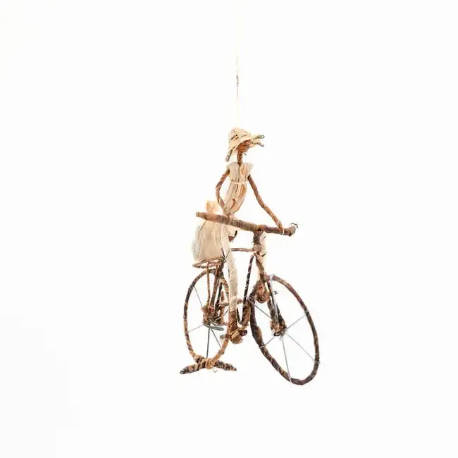 Banana Fibre Bicycle Figurine