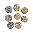 India Round Brass Printed Box