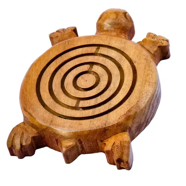 Acacia Wood Labyrinth - Turtle