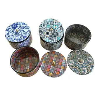 India Round Keepsake Box