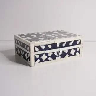 India Classic Navy & White Box