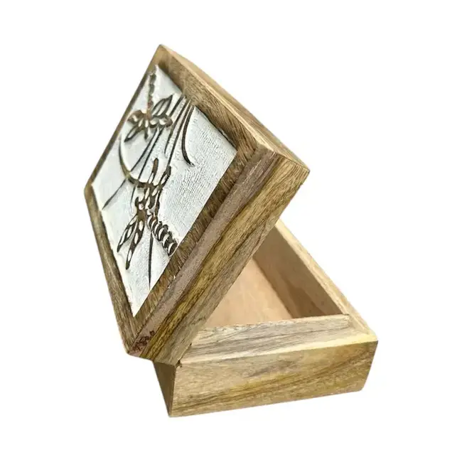 Keepsake Box - White Washed Dragonfly