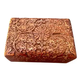 India Floral Wood Chest