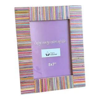 India CLEARANCE Wood Stripes Photo Frame (5x7)