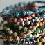 Recycled Paper Bead Stretch Bracelet - Small Bead