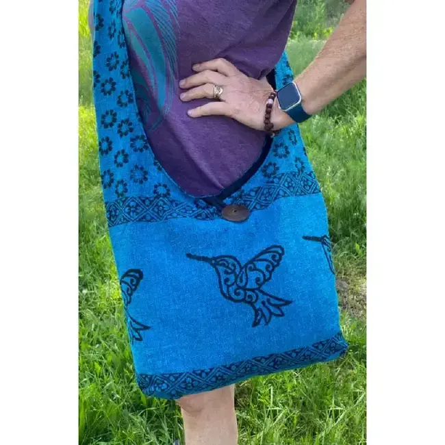 Blockprinted Cotton Bucket Bag